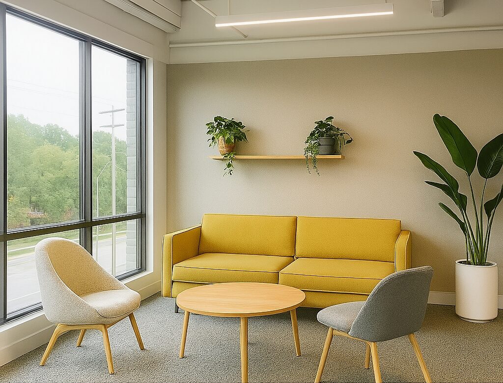 ergonomic workstatio e1761321306800 Flexible Office Design for Hybrid Workspaces in 2025